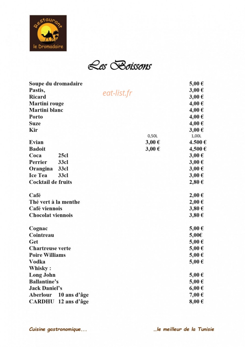 Le Dromadaire — carte page 7