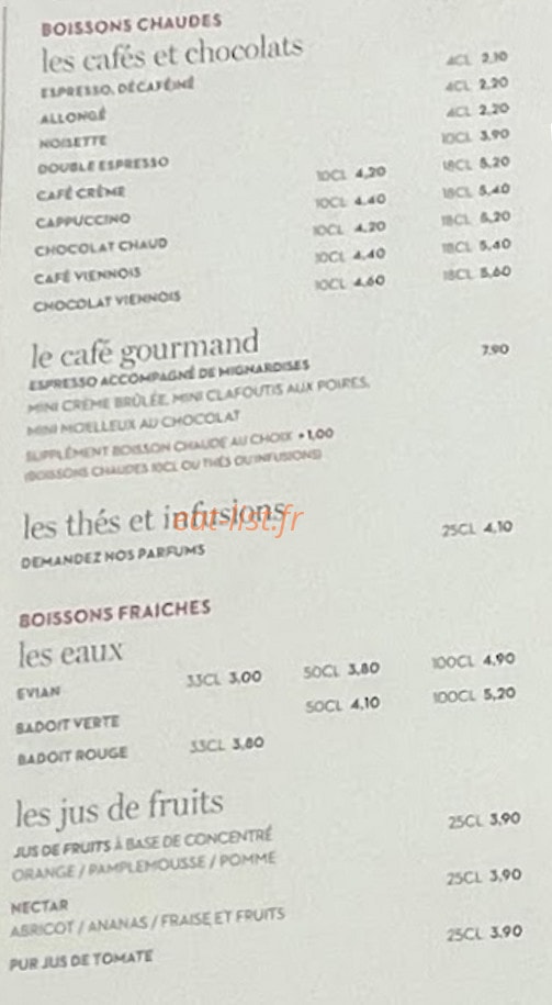 Le Grand Comptoir — carte page 2