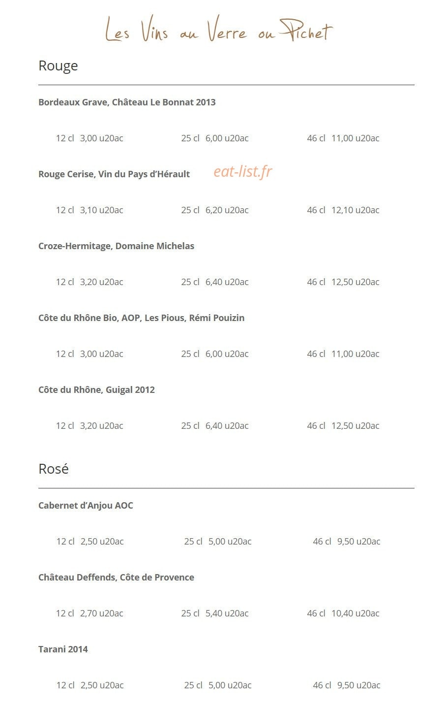 Le Gratin Dauphinois — carte page 5
