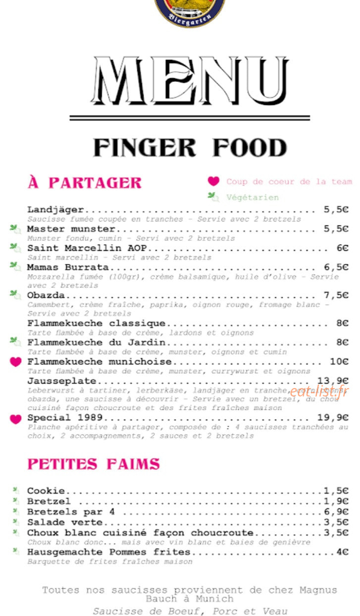 Le Jardin Biergarten — carte page 3