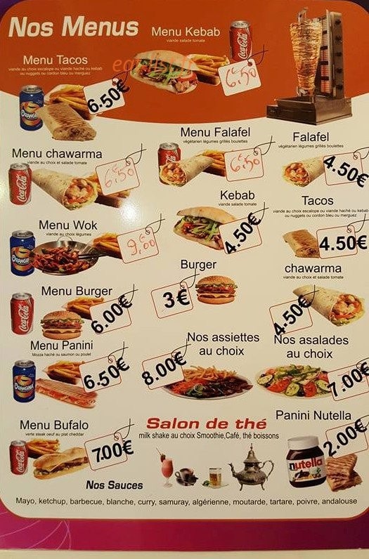 Le Kiosque Oriental — carte page 1