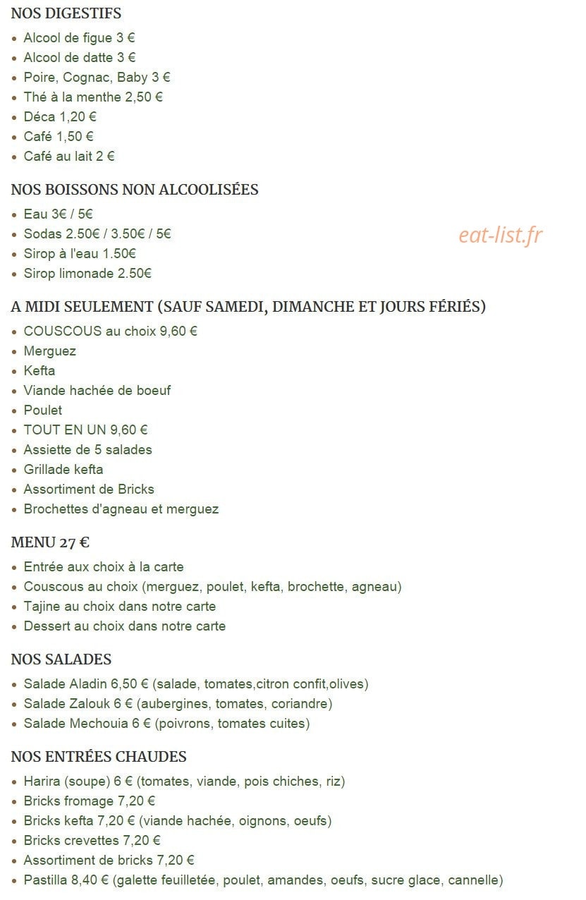 Le marrakech — carte page 2