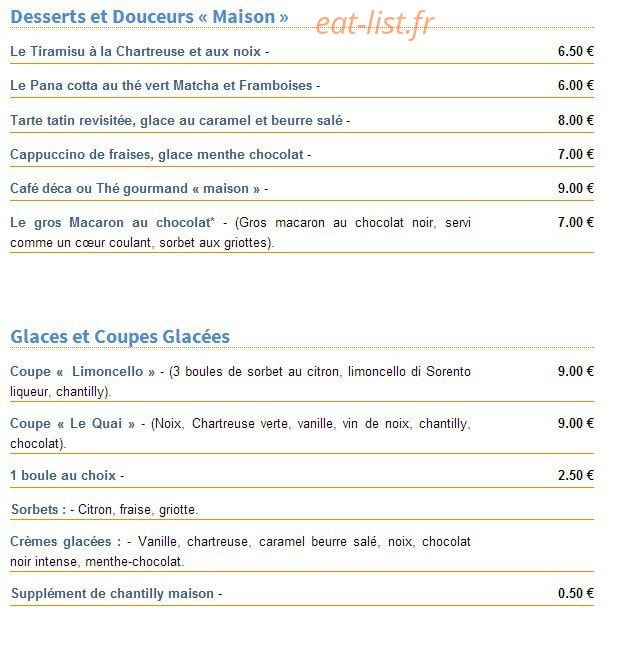 Le Quai — carte page 7