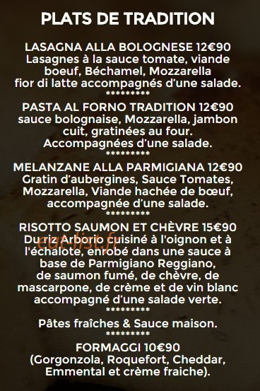 Le spuntino — carte page 3