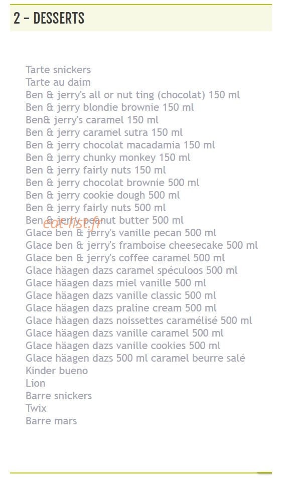Le Tacos de Grenoble — carte page 2
