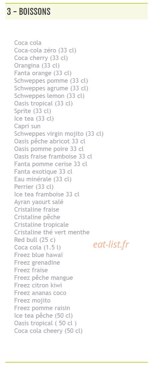 Le Tacos de Grenoble — carte page 3