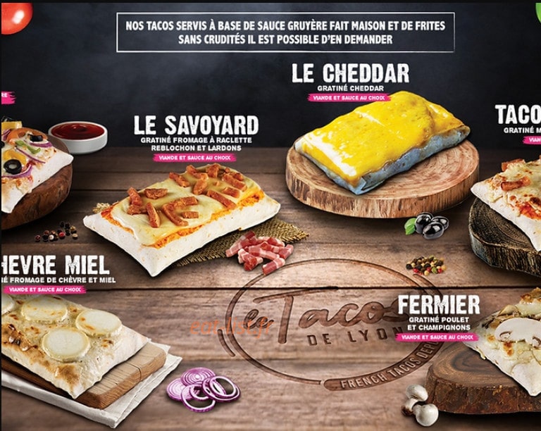 Le Tacos de Lyon — carte page 1
