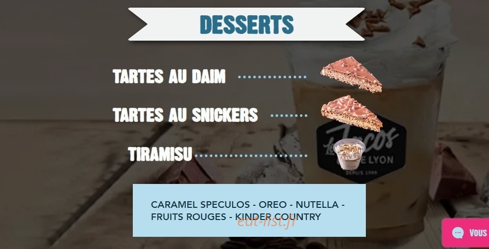 Le Tacos de Lyon — carte page 5