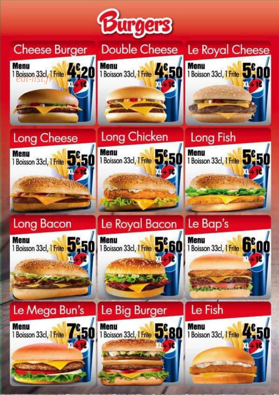 Le Tacos Des Alliés — carte page 1