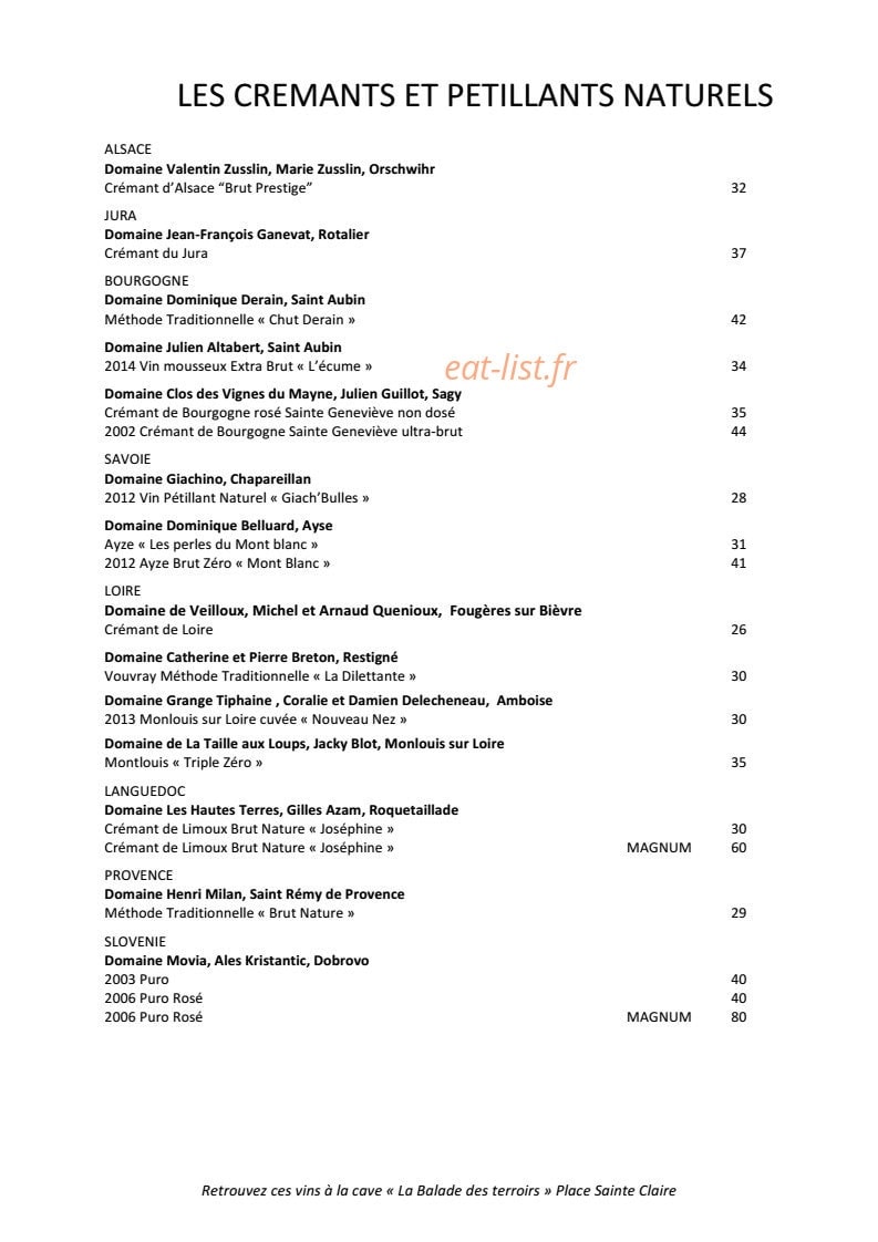Le Zinc — carte page 3