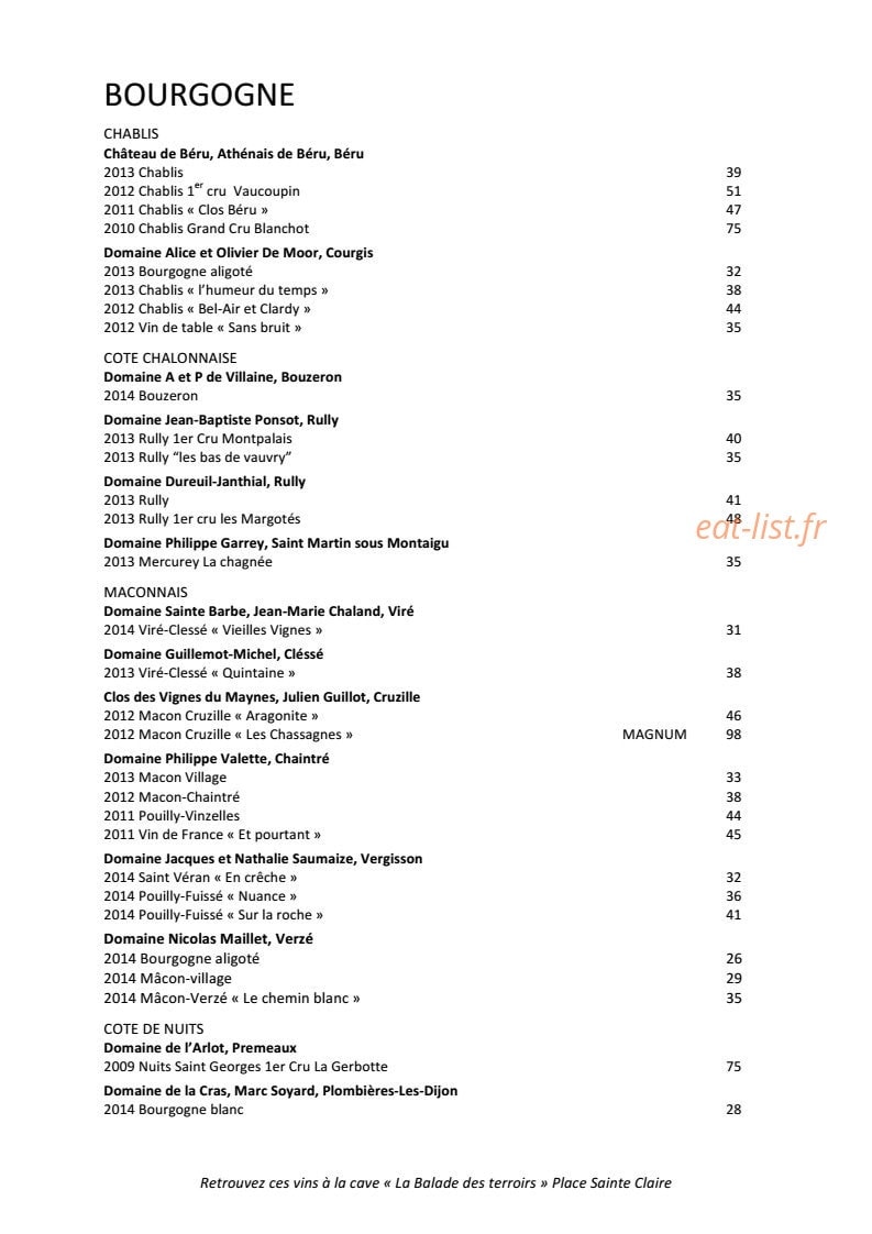 Le Zinc — carte page 8