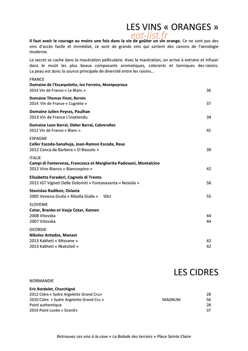 Le Zinc — carte page 5