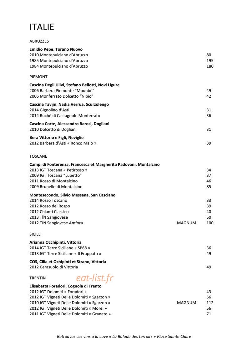 Le Zinc — carte page 13