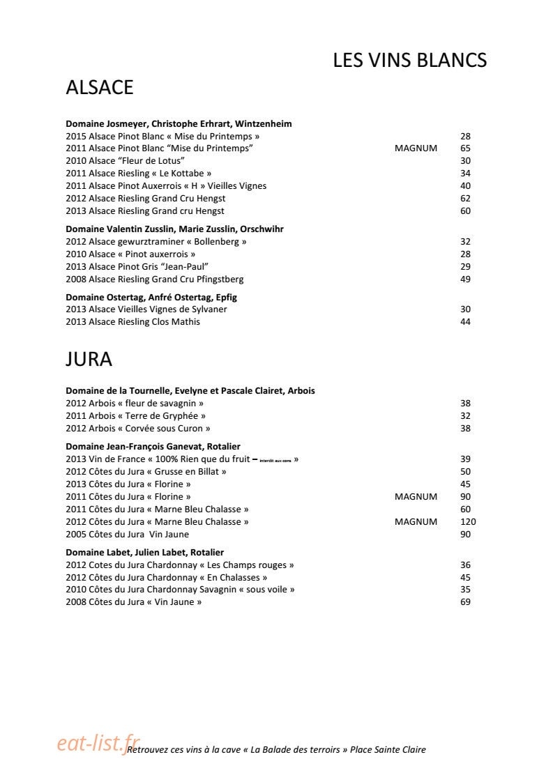 Le Zinc — carte page 7
