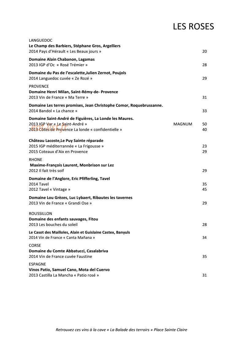 Le Zinc — carte page 4