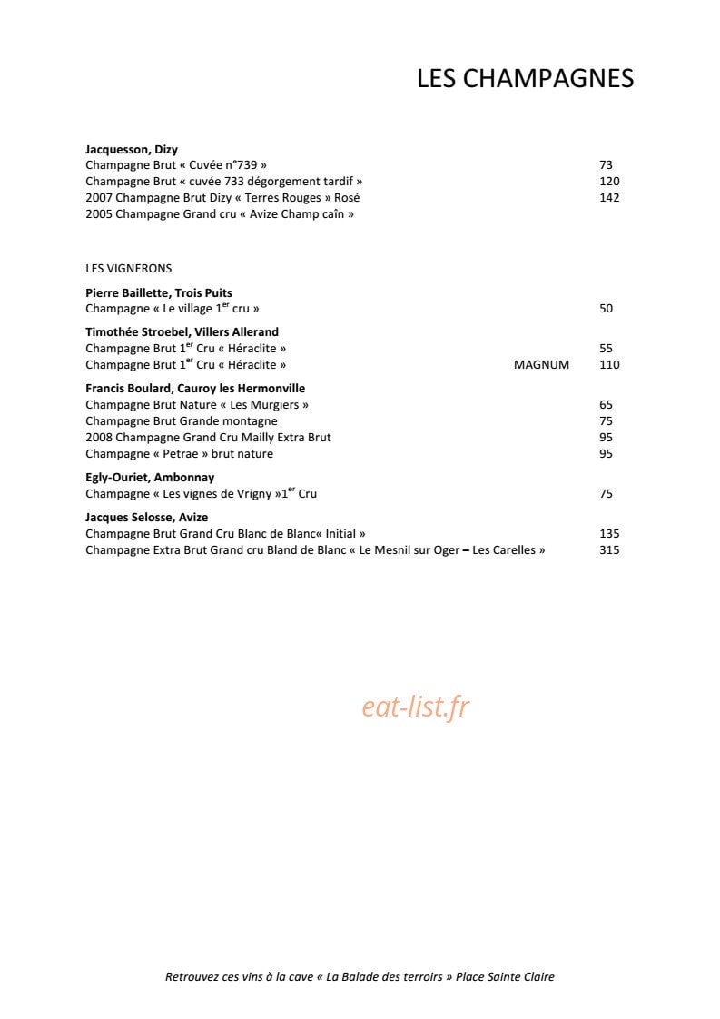 Le Zinc — carte page 2
