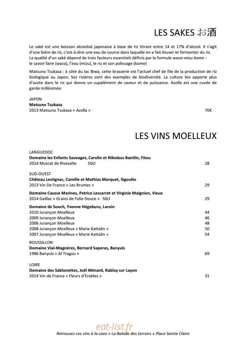Le Zinc — carte page 6