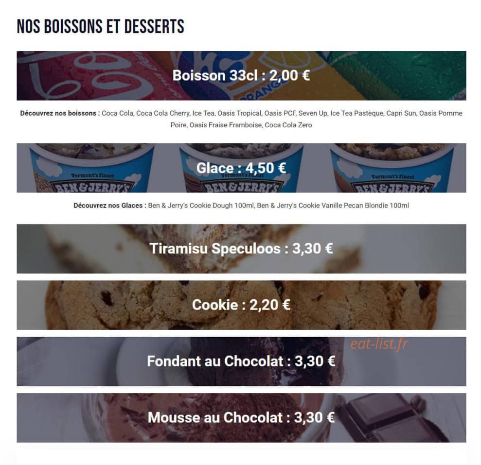 Les Burgers du Daron — carte page 13