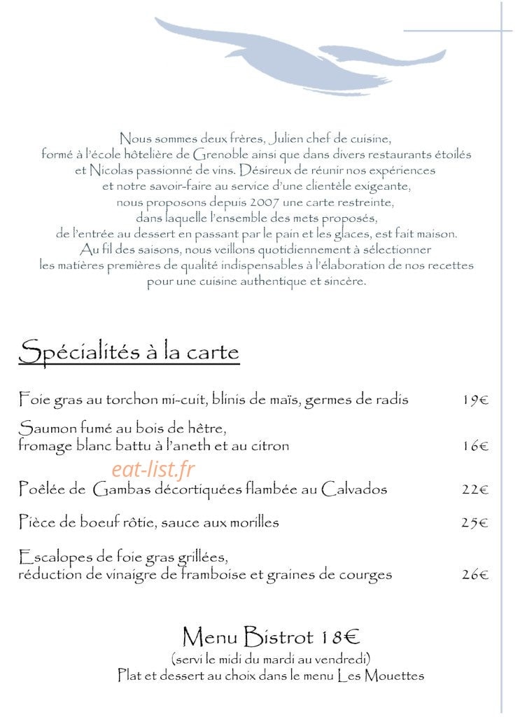 Les mouettes — carte page 1