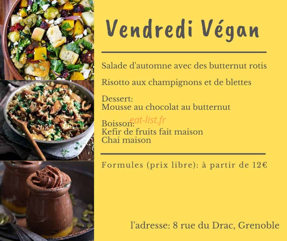 Les Papilles Véganes — carte page 1