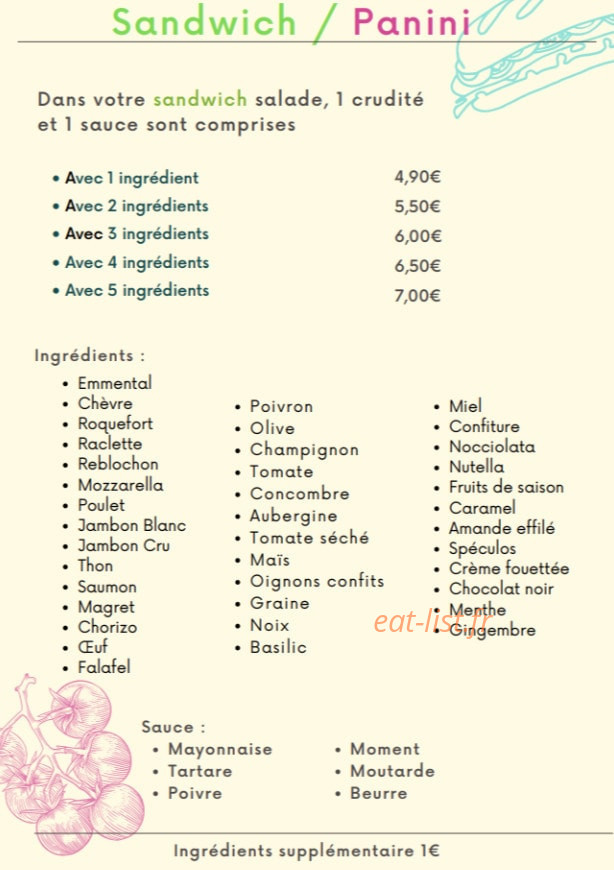 Les Petits Plaisirs — carte page 5