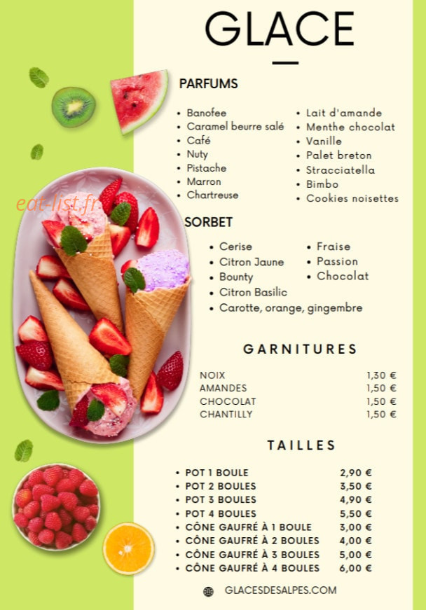 Les Petits Plaisirs — carte page 1