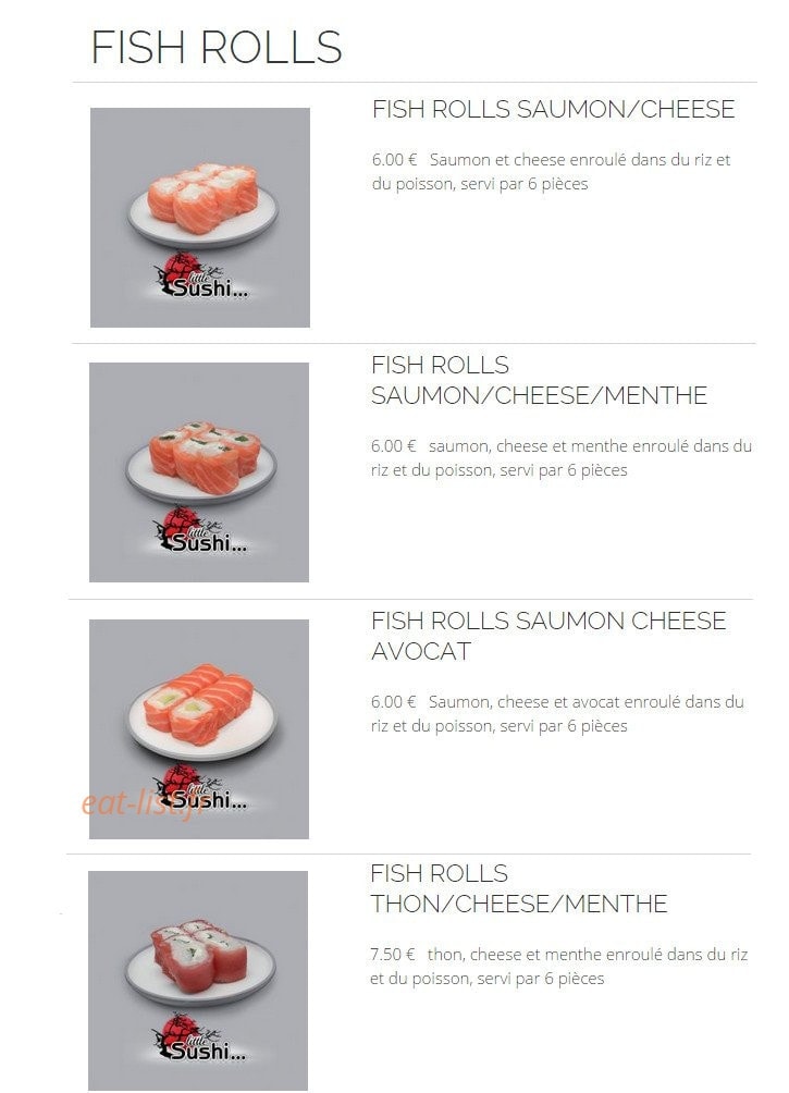 Little Sushi — carte page 17