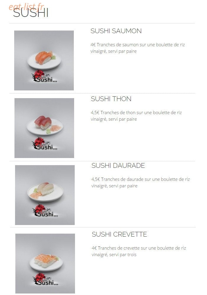 Little Sushi — carte page 7
