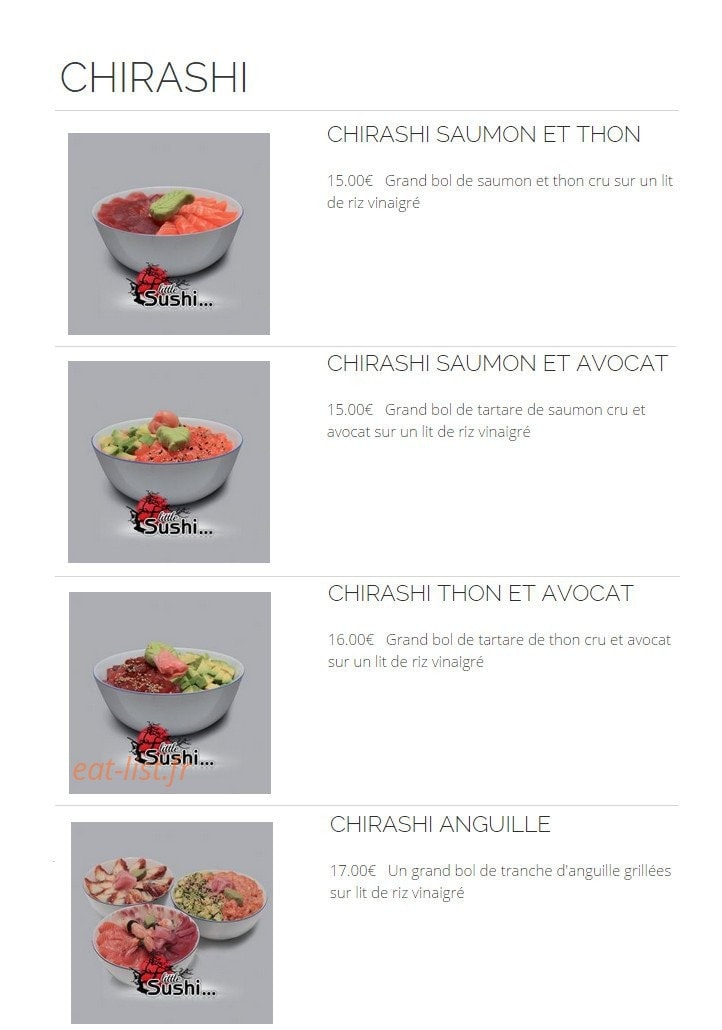 Little Sushi — carte page 20