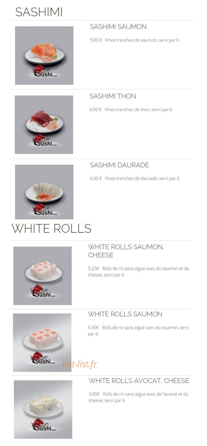 Little Sushi — carte page 19