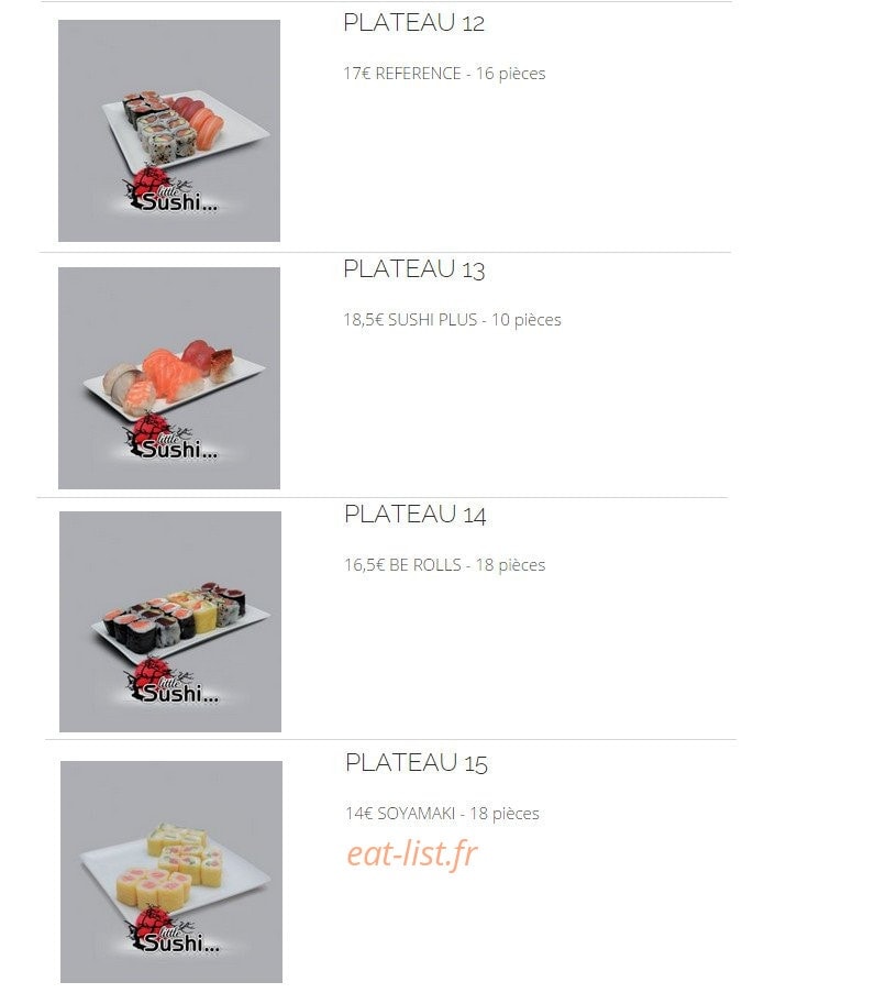 Little Sushi — carte page 4