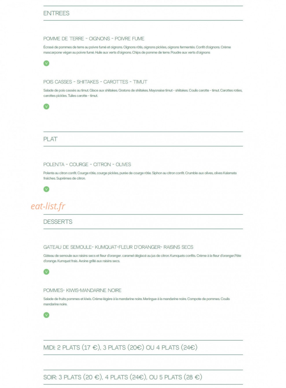 Locafé — carte page 1