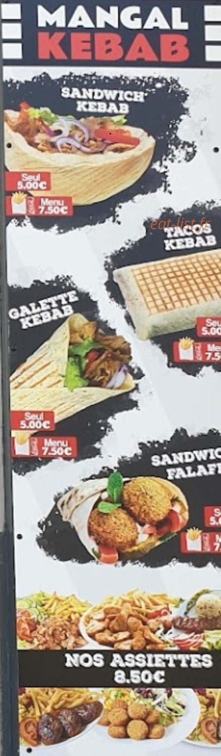 Mangal Kebab — carte page 1