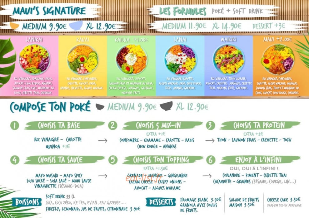 Maui Poke — carte page 1