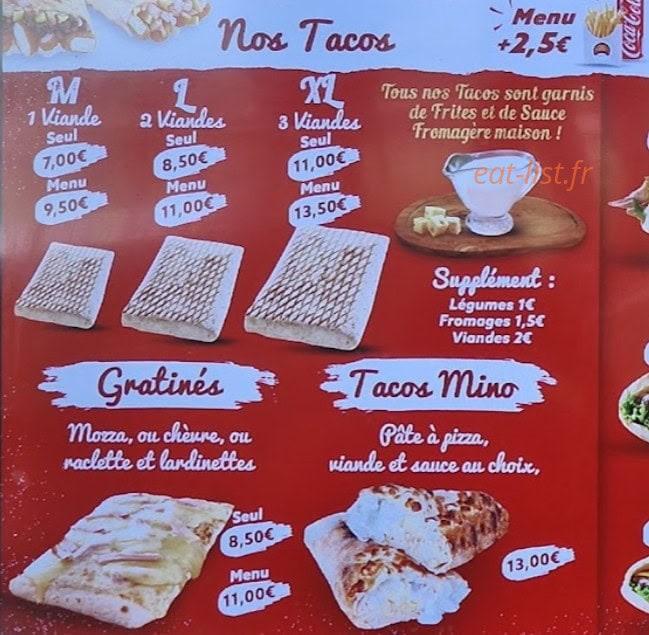 Mino pizza — carte page 3
