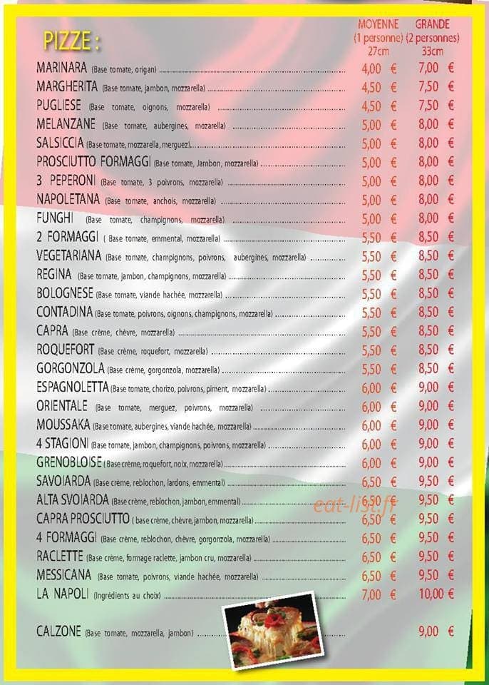 Napoli Pizza — carte page 3
