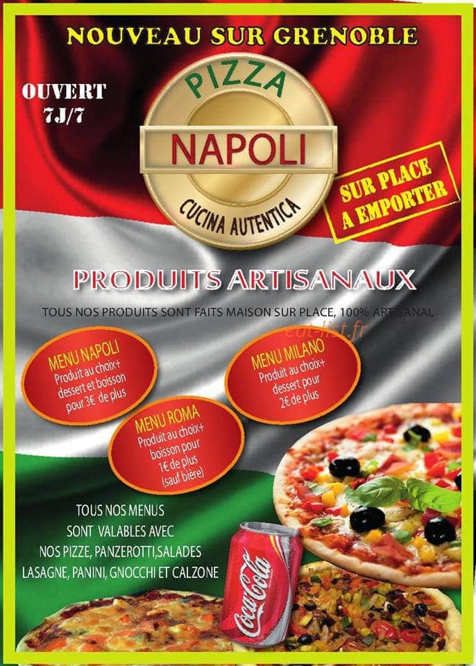 Napoli Pizza — carte page 1