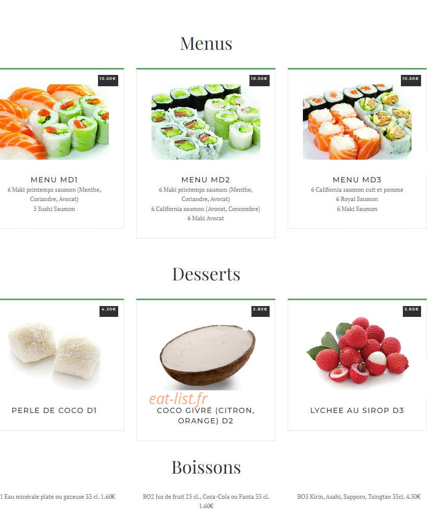 O wasabi — carte page 4