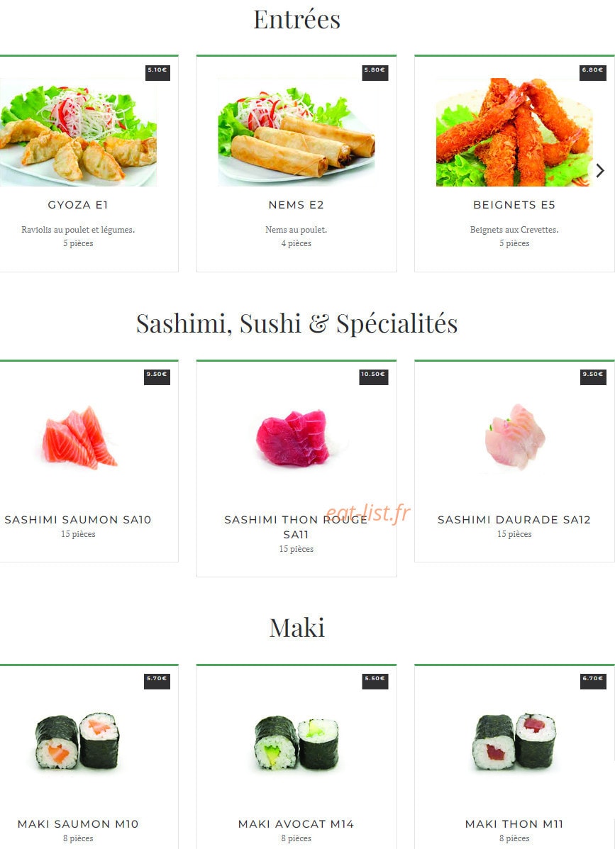 O wasabi — carte page 1