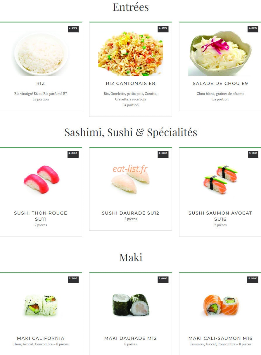 O wasabi — carte page 2