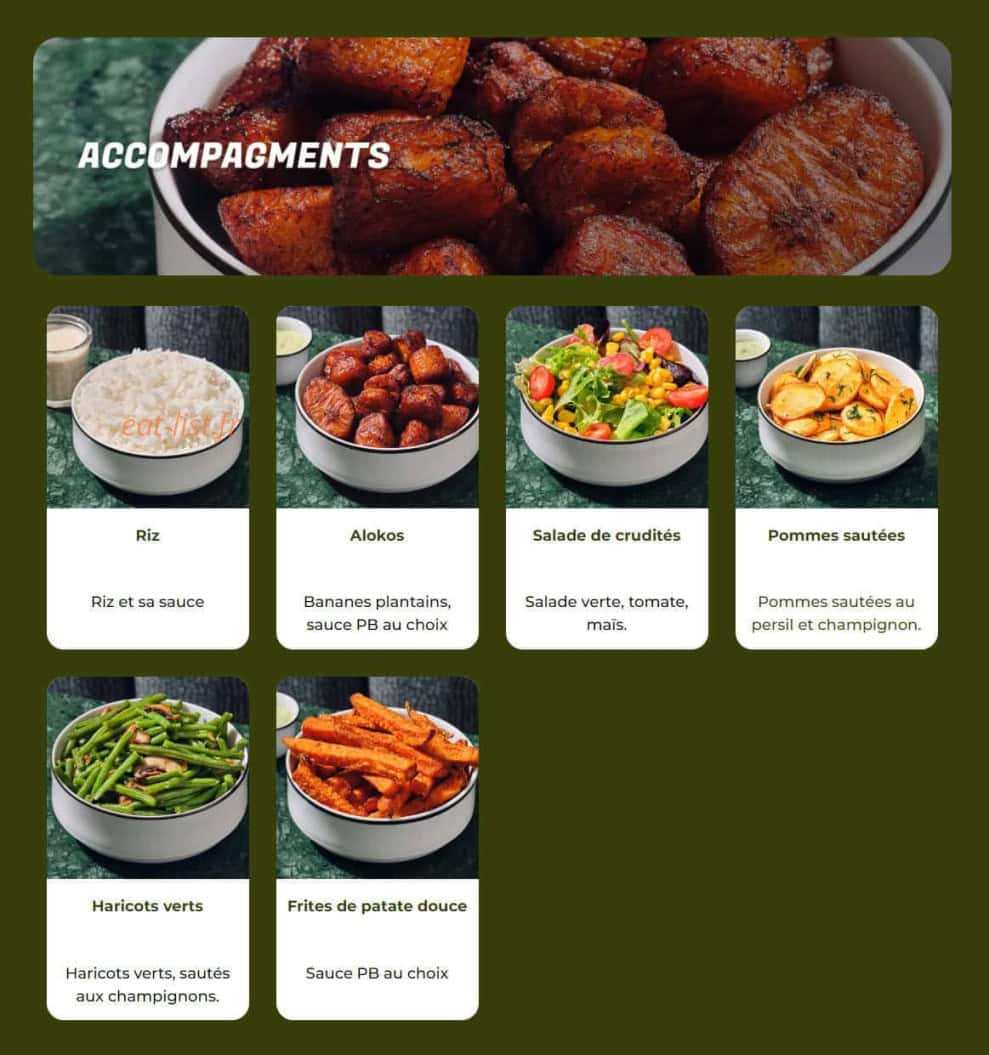 PB Poulet Braisé — carte page 11