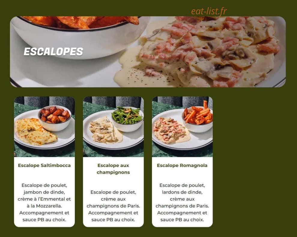 PB Poulet Braisé — carte page 9