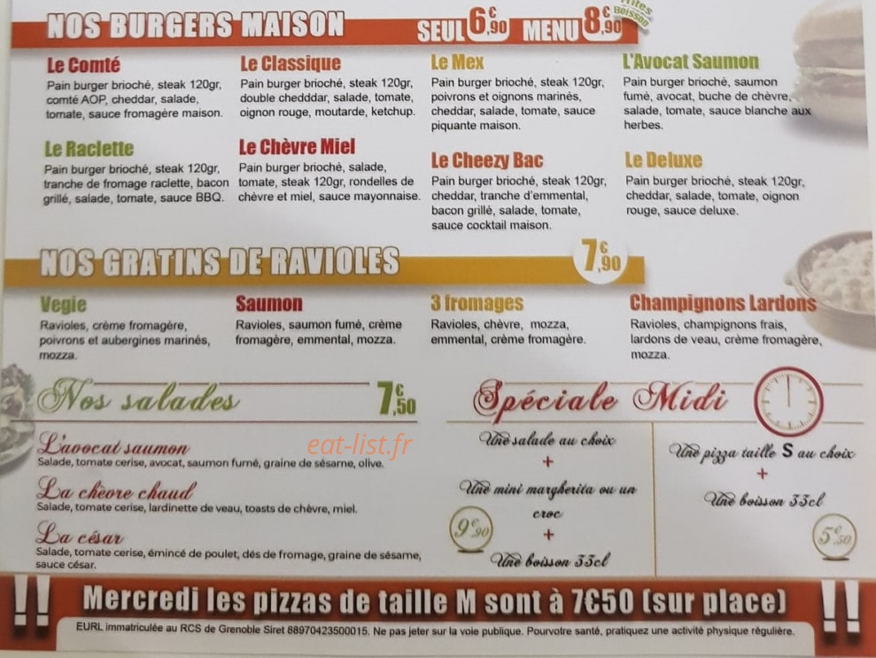 Pizza for You — carte page 2