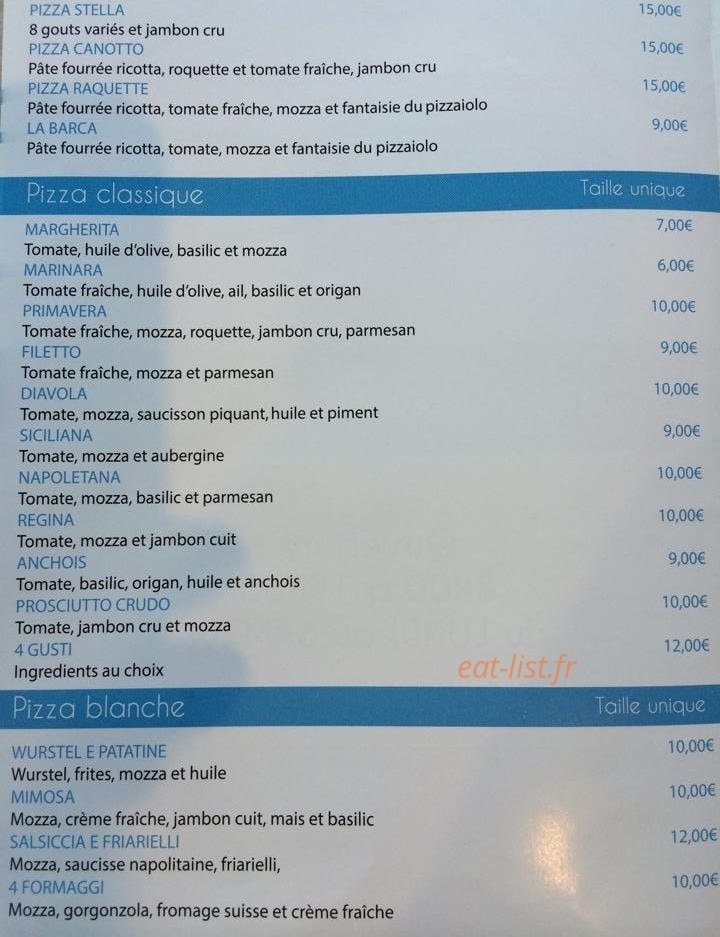 Pizzeria Bombolone — carte page 3