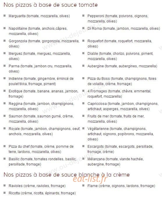 Pizzeria di Roma — carte page 3