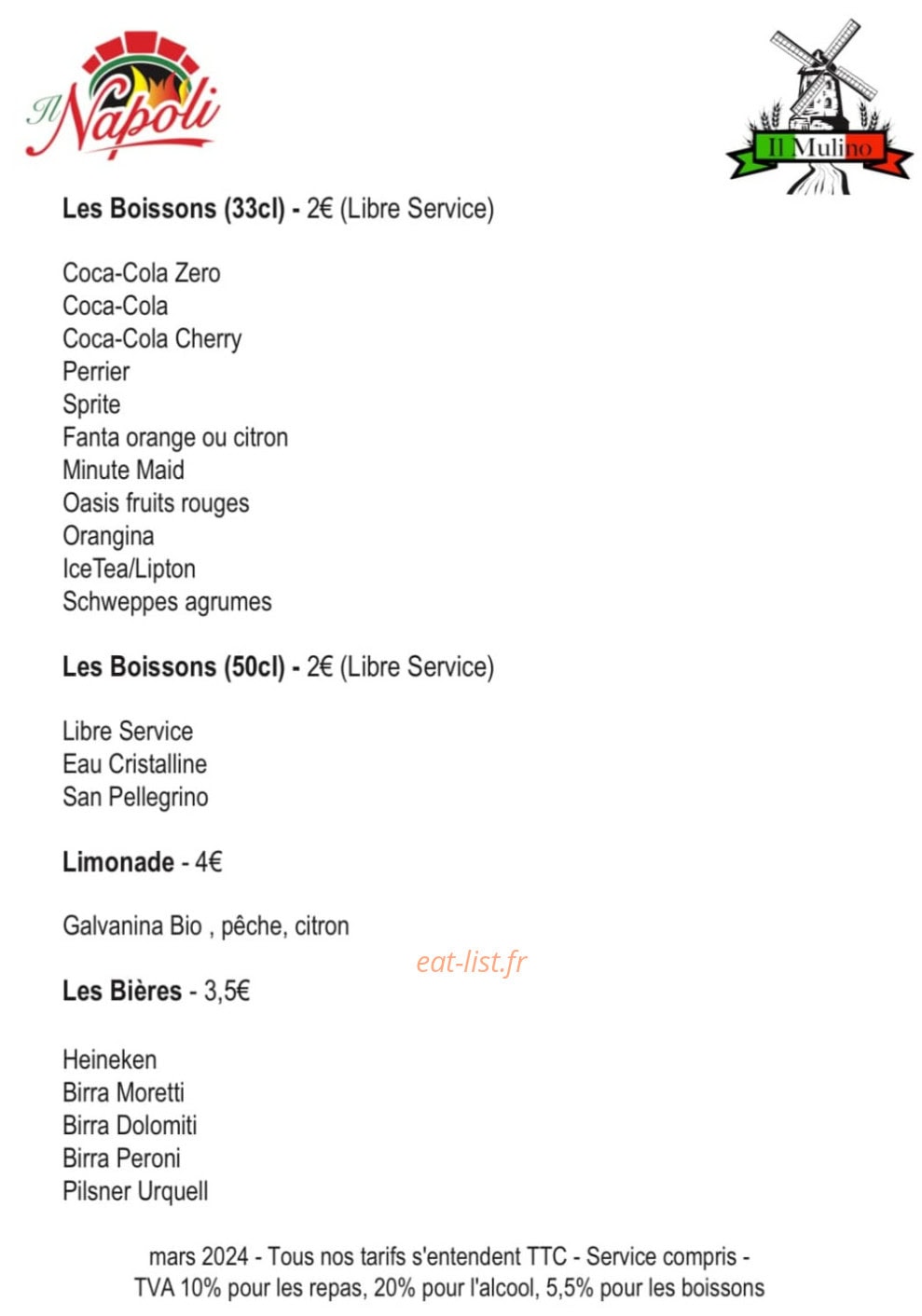 Pizzeria il Napoli — carte page 4
