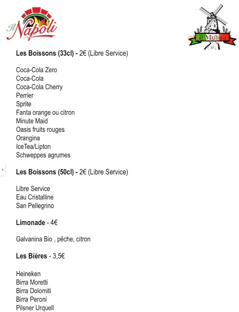 Pizzeria il Napoli — carte page 2