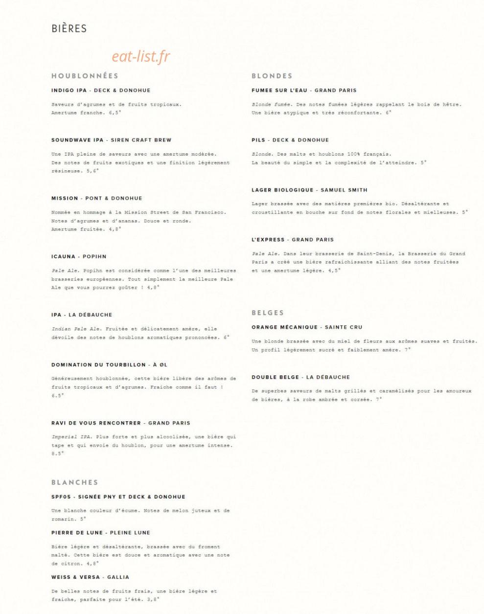 Pny Burger — carte page 4