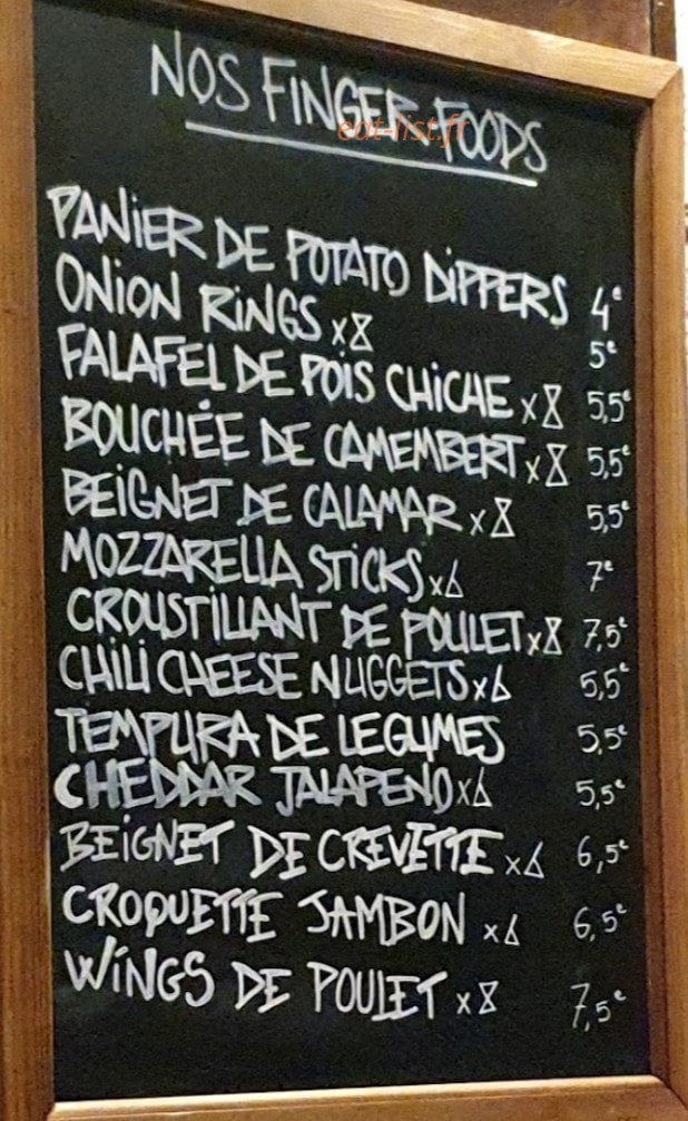 Pub des copains — carte page 1