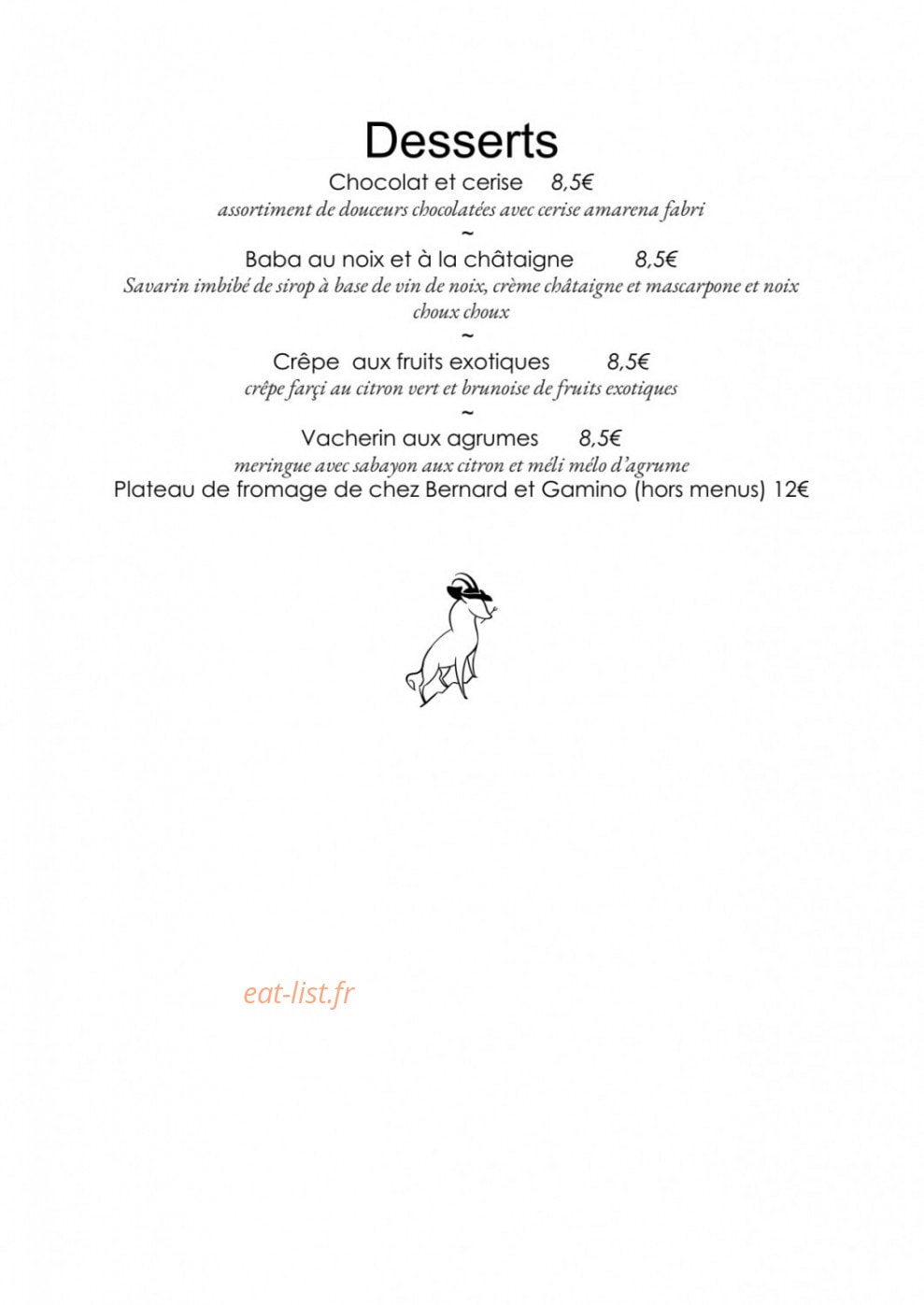 Restaurant Dahu — carte page 3